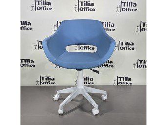 Monaco Çalışma Kesim Çocuk Koltuğu Beyaz Ayak Açık Mavi